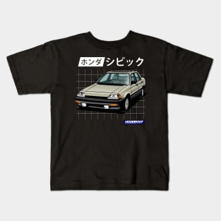 3G CIVIC WONDER SEDAN SB4 BLACK Kids T-Shirt